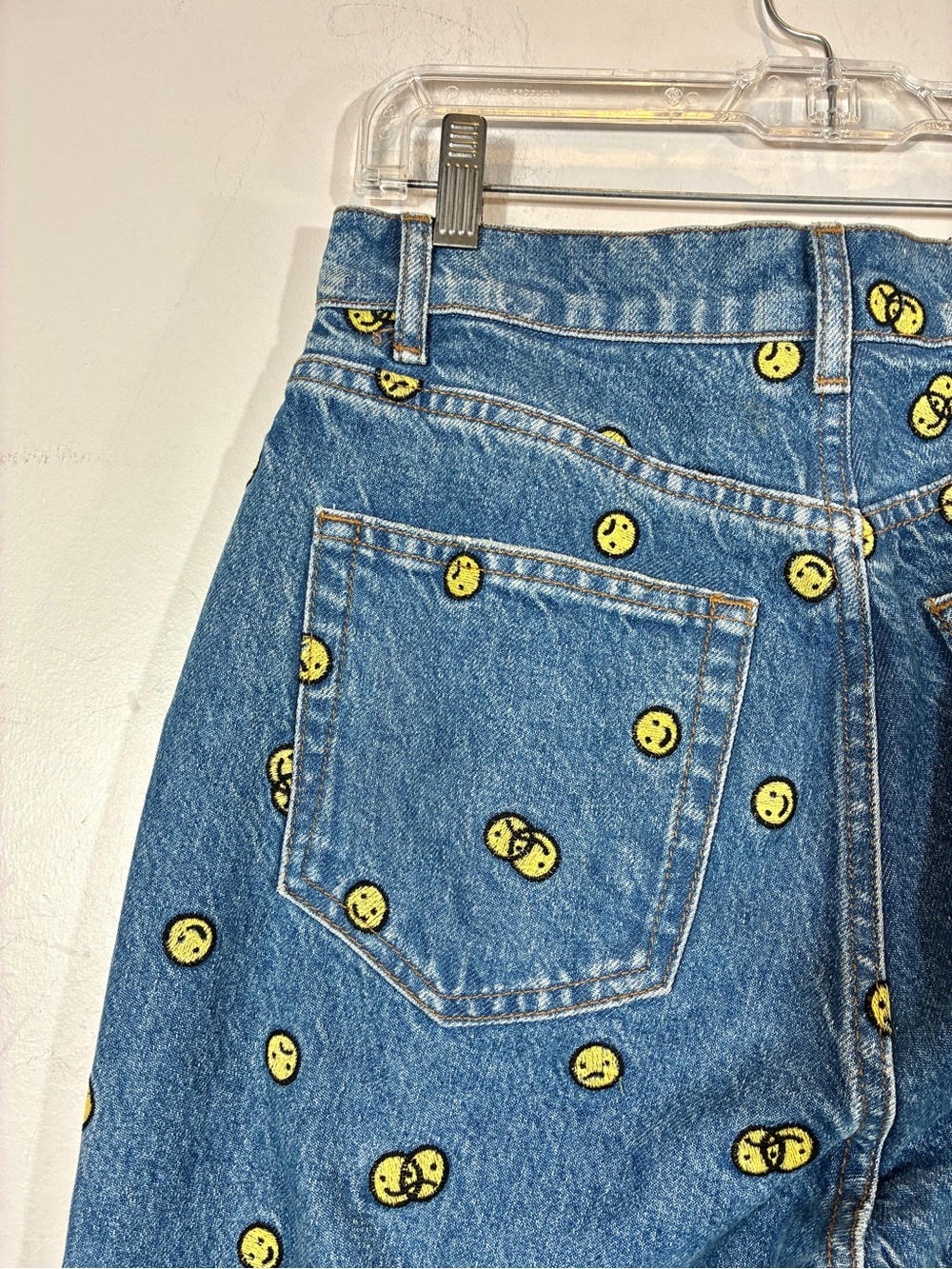 Reformation Mixed Emotions High Rise Straight Jeans Smiley Face Size 4 - Picture 4 of 9